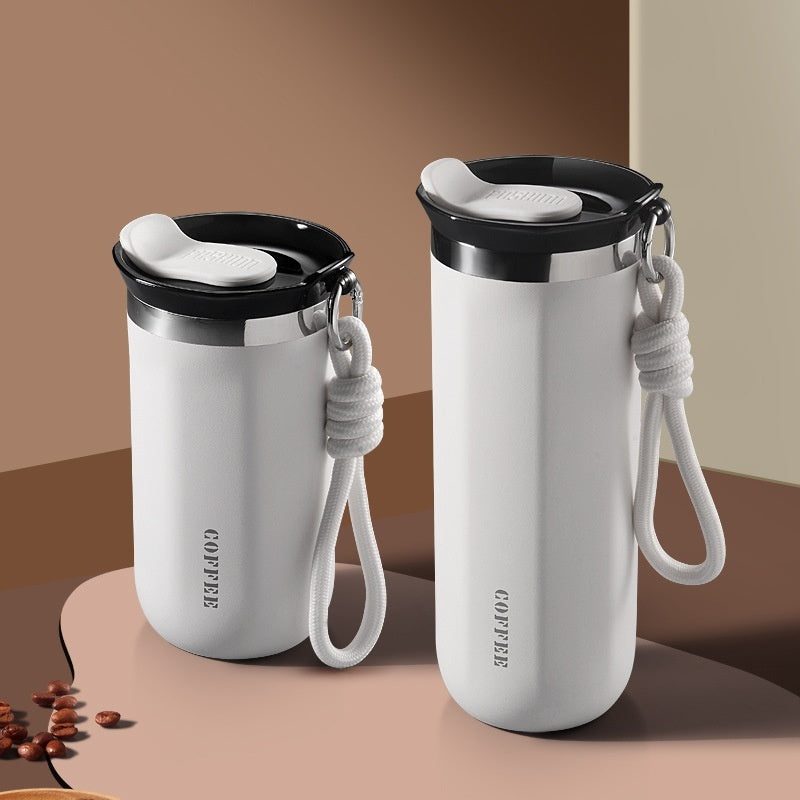 American-style Coffee Mug 304 Stainless Steel Thermos Cold-resistant Portable And Luxe Water Bottle