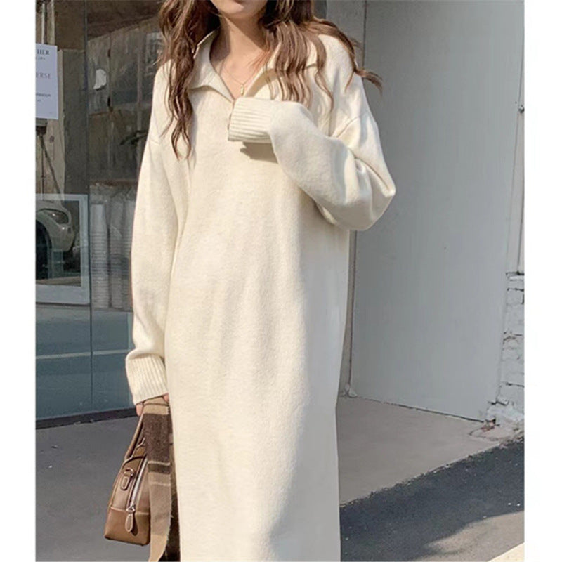 Women's Over Knee Lazy Thick Sweater Dress