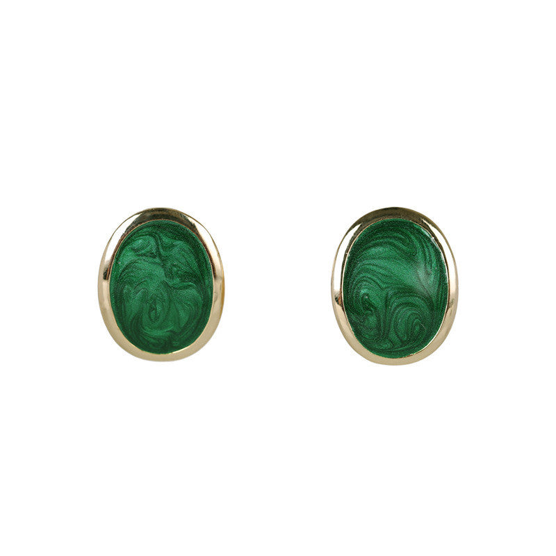 Vintage Green French Palace Style Earrings Earrings