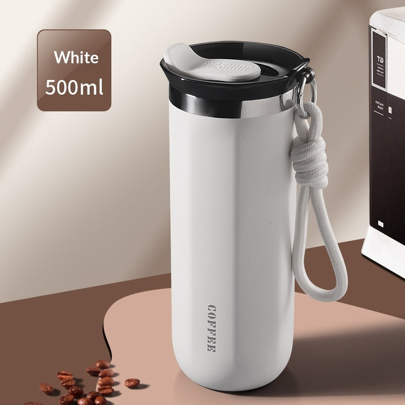 American-style Coffee Mug 304 Stainless Steel Thermos Cold-resistant Portable And Luxe Water Bottle