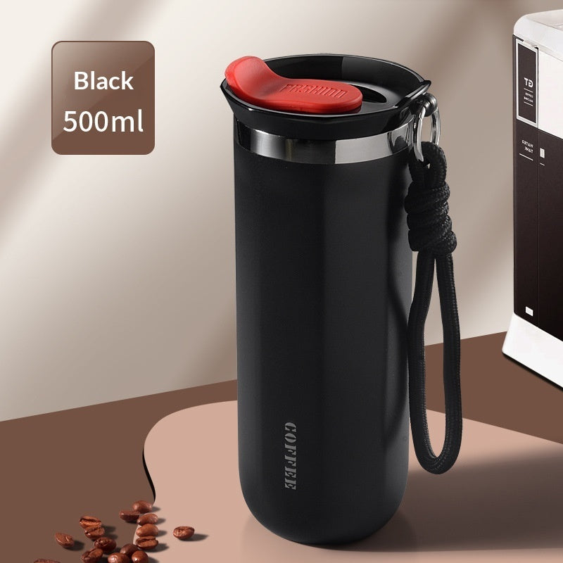 American-style Coffee Mug 304 Stainless Steel Thermos Cold-resistant Portable And Luxe Water Bottle