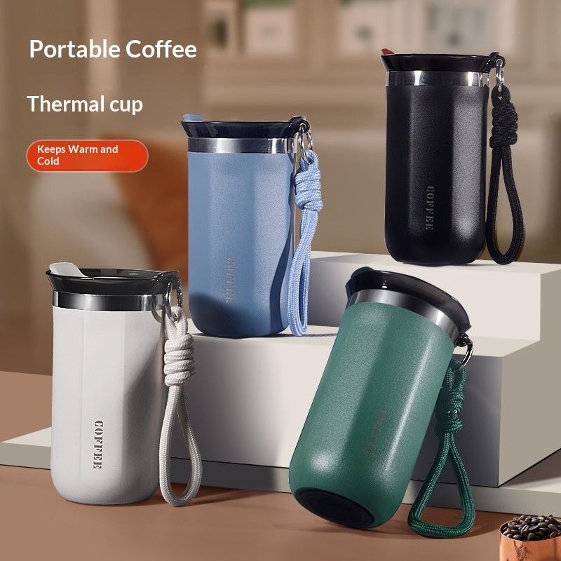 American-style Coffee Mug 304 Stainless Steel Thermos Cold-resistant Portable And Luxe Water Bottle