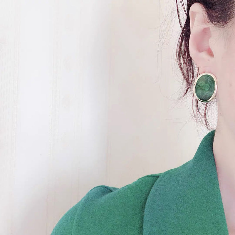 Vintage Green French Palace Style Earrings Earrings