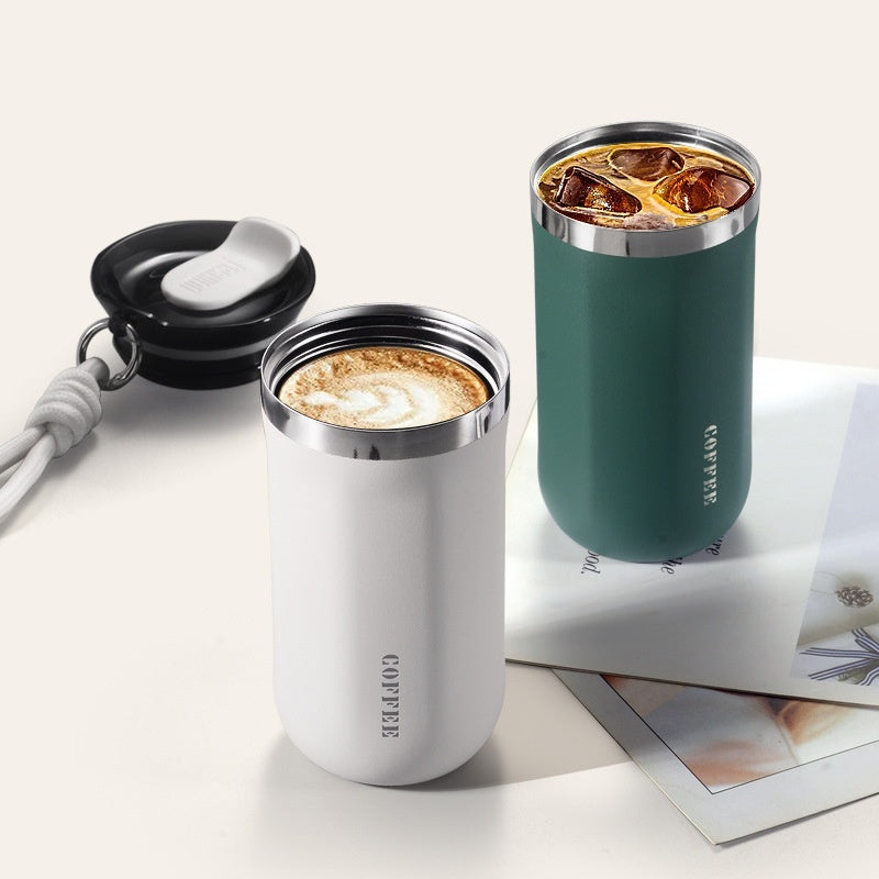 American-style Coffee Mug 304 Stainless Steel Thermos Cold-resistant Portable And Luxe Water Bottle