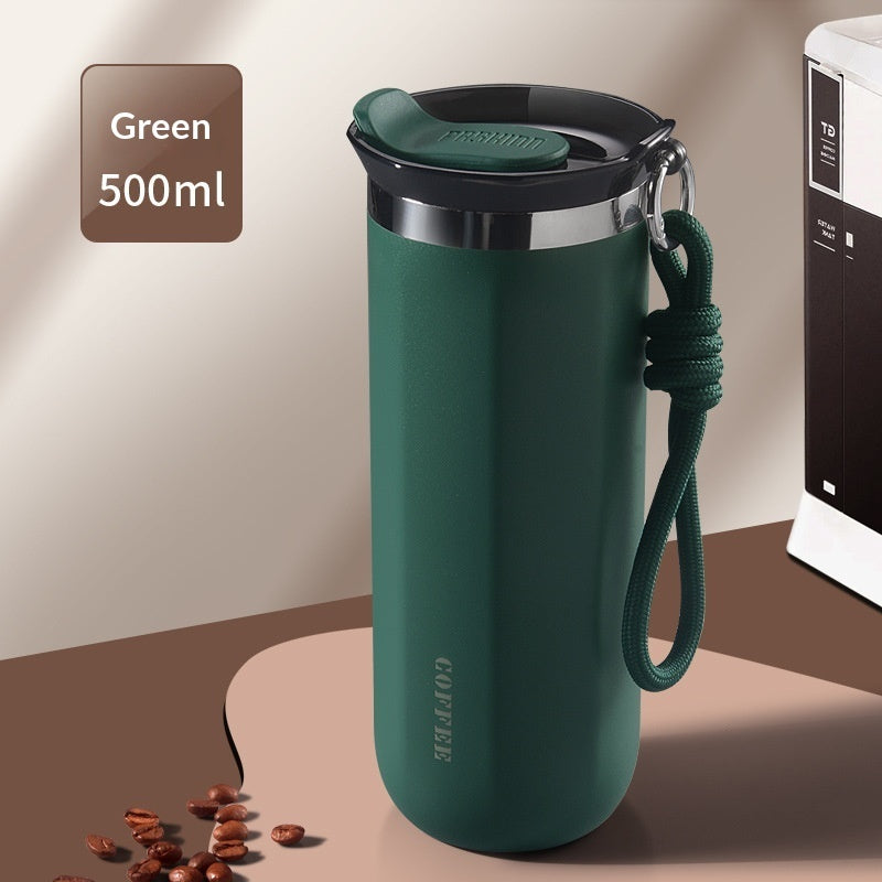American-style Coffee Mug 304 Stainless Steel Thermos Cold-resistant Portable And Luxe Water Bottle